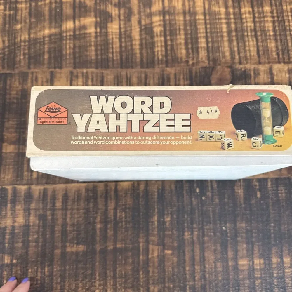 Vintage Word Yahtzee Board Game